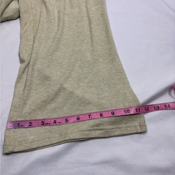 NWOT Forever 21 Avocado Green Tan Wide Leg Ruched Drawstring Fold over Pants - Picture 9 of 10